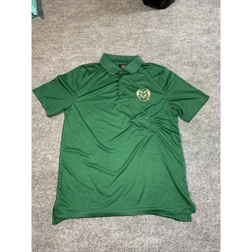 CSU Button Medium Green Polo Shirt Colorado State University Rams